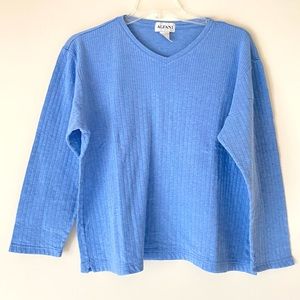 Alfani Men’s Cotton Long Sleeves Blue Shirt - L - Pre-owned